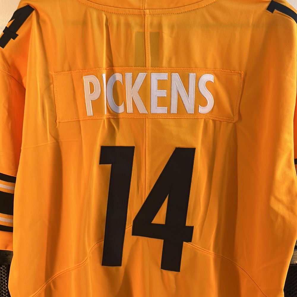 Pittsburgh Steelers George Pickens Football Jersey Yellow Black Stitched Sz XXL - Picture 5 of 7